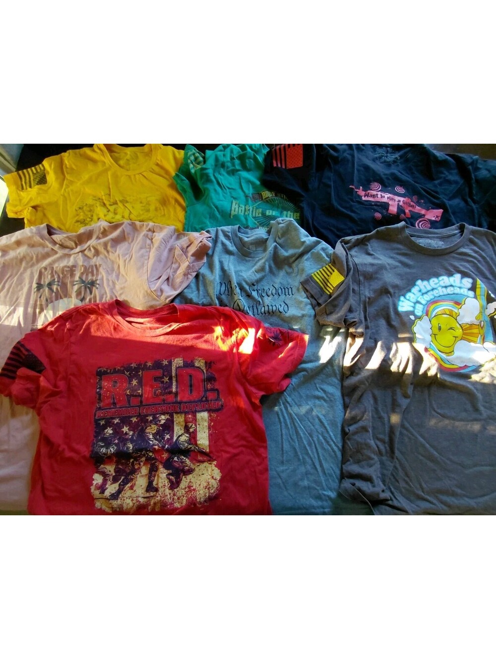 Grunt Style T Shirt Lot of 7 XL Patriotic Military
